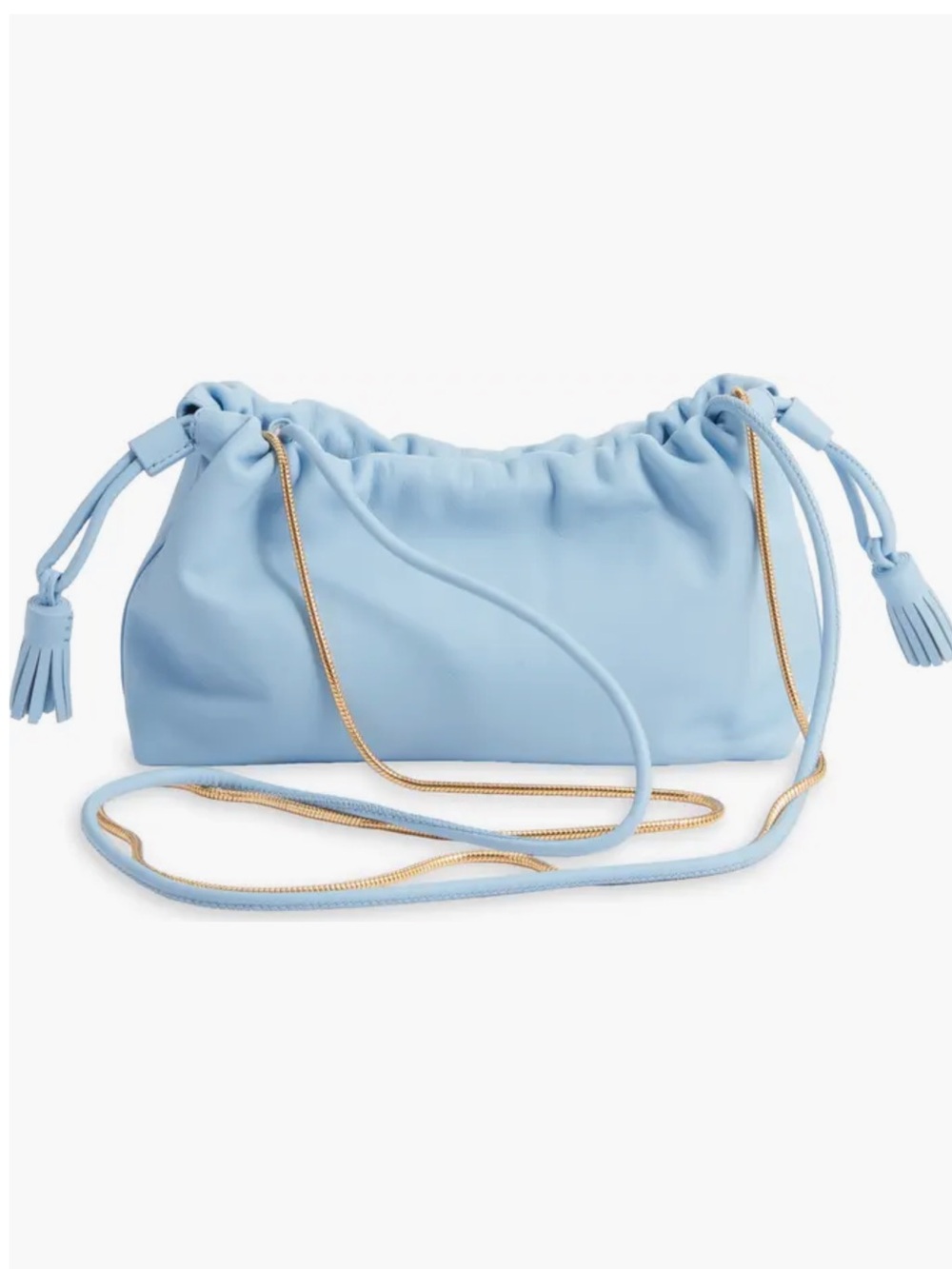 Veronica Beard  Small Stash Leather Drawstring Clutch